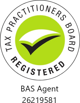 Tax Practitioners Board registered BAS Agent accreditation mark, registration number 26219581